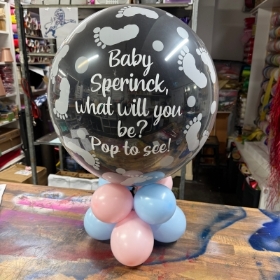 No mess, gender reveal, balloon, personalised, Gravesend, Kent, delivery, florist 